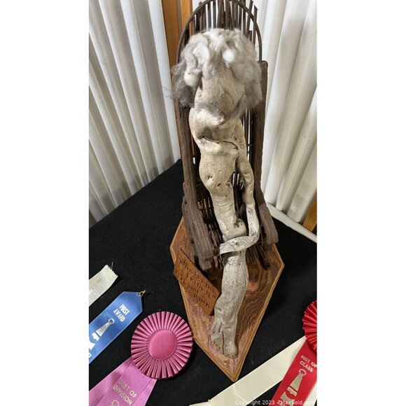 Vintage Driftwood Sculpture "Whistlers Father" By Ernie Reda 24" High 10" Wide S - Picture 3 of 7